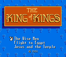 The King of Kings : The Early Years (Homebrew) — Title screen